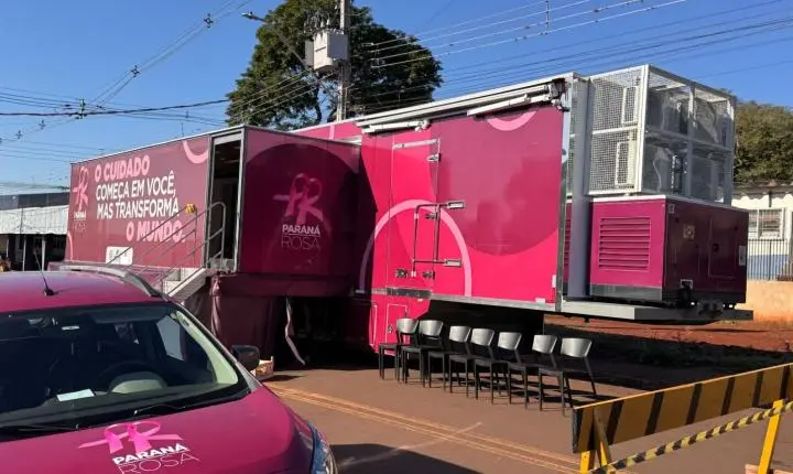 ENGENHEIRO BELTRÃO: Carreta Rosa em Quinta do Sol também vai atender mulheres do município de Engenheiro Beltrão