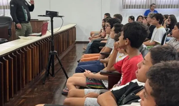 ENGENHEIRO BELTRÃO: Mais de 135 alunos participam de palestra sobre educação no trânsito