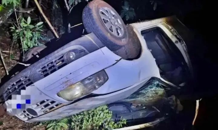 SÃO PEDRO DO IVAÍ: Mulher morre e homem fica ferido em capotamento na PRC-369