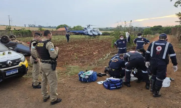 TRAGÉDIA NA REGIÃO: menina de 7 anos morre após carro capotar em estrada rural