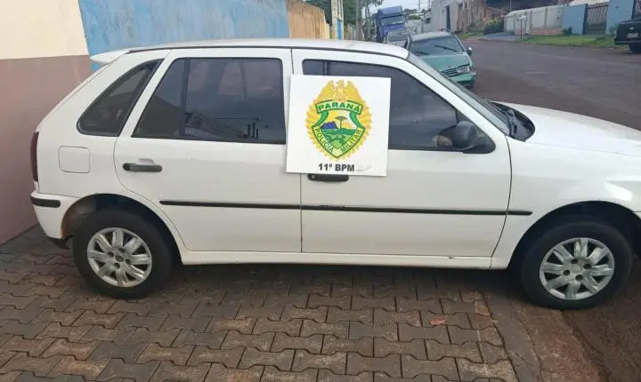 UBIRATÃ: PM recupera carro furtado em Juranda e prende homem por receptação